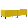 Sofa z funkcją spania, żółta, 90x200 cm, obita aksamitem