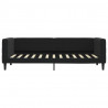 Sofa z funkcją spania, czarna, 80x200 cm, obita aksamitem