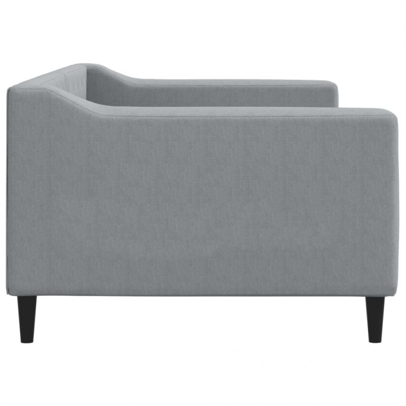 Sofa z funkcją spania, jasnoszara, 90x200 cm, obita tkaniną