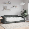 Sofa z funkcją spania, ciemnoszara, 90x200 cm, obita tkaniną