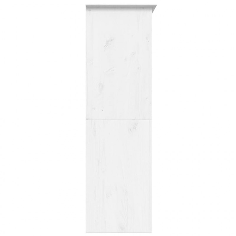 Szafa BODO, biała, 146x53,5x173 cm, lite drewno sosnowe