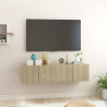 Szafki wiszące pod TV 2 szt., dąb sonoma, 60x30x30 cm