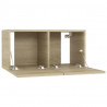 Szafki wiszące pod TV 2 szt., dąb sonoma, 60x30x30 cm