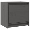Szafki nocne, 2 szt., szare, 40x30,5x40 cm, lite drewno sosnowe