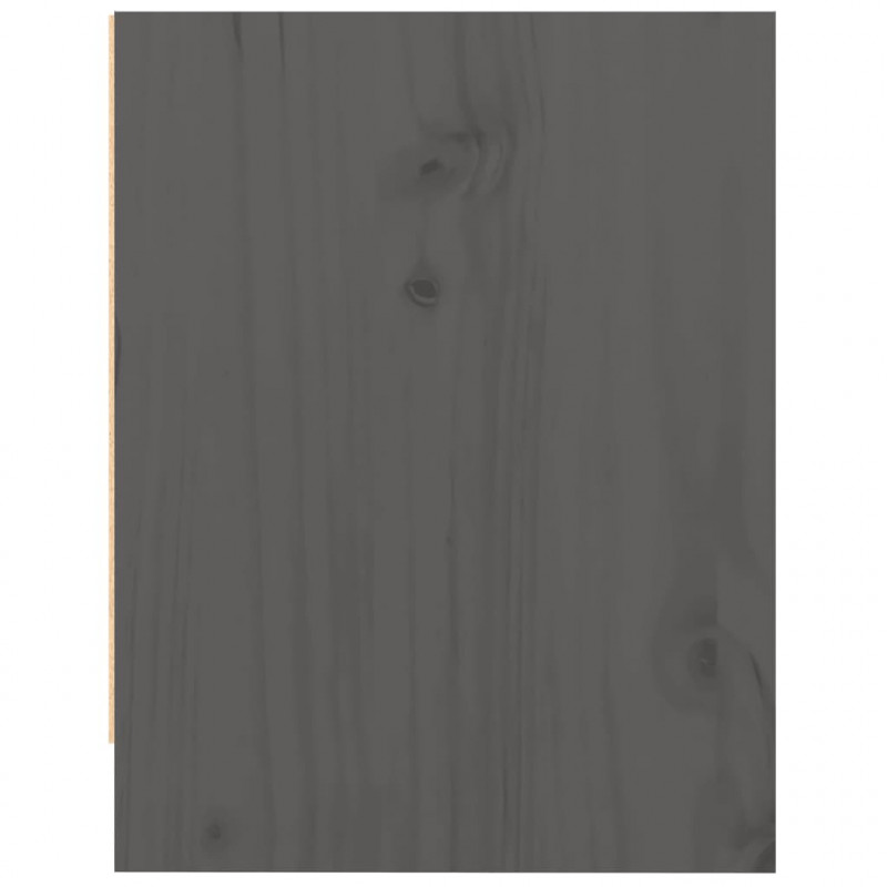Szafki nocne, 2 szt., szare, 40x30,5x40 cm, lite drewno sosnowe