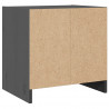 Szafki nocne, 2 szt., szare, 40x30,5x40 cm, lite drewno sosnowe