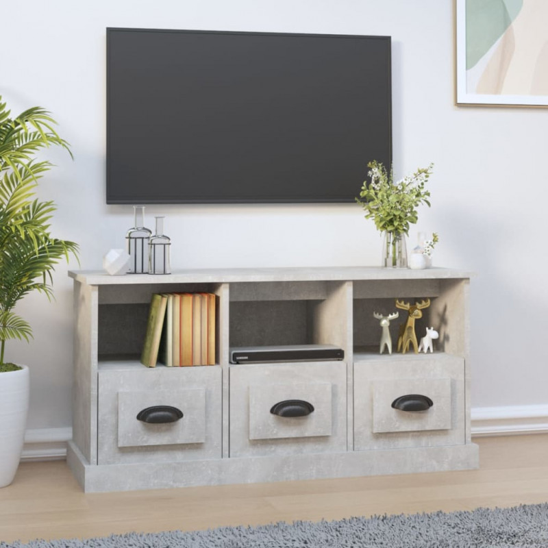 Szafka pod TV, szarość betonu, 100x35x50 cm