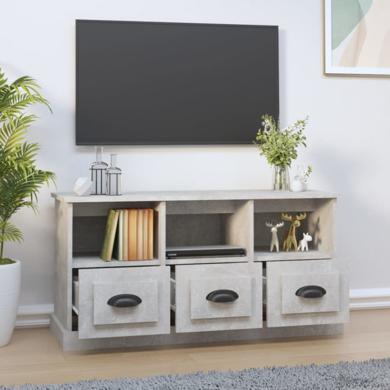 Szafka pod TV, szarość betonu, 100x35x50 cm