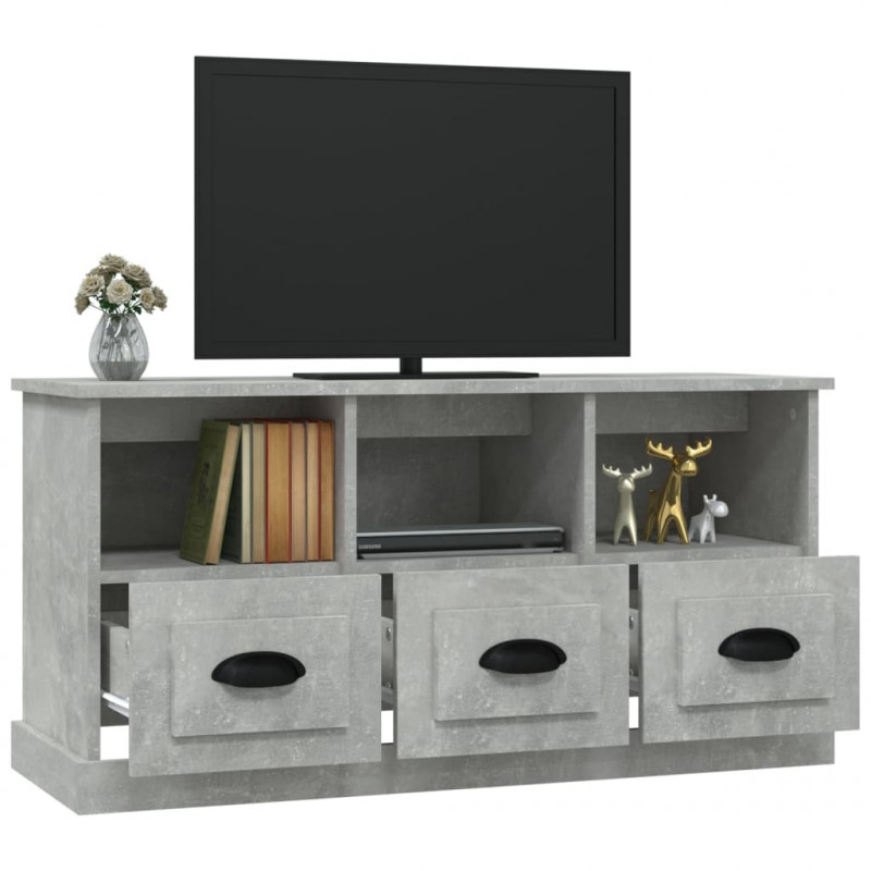 Szafka pod TV, szarość betonu, 100x35x50 cm