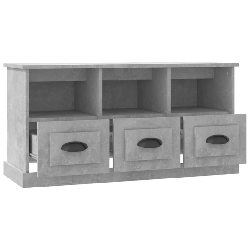 Szafka pod TV, szarość betonu, 100x35x50 cm