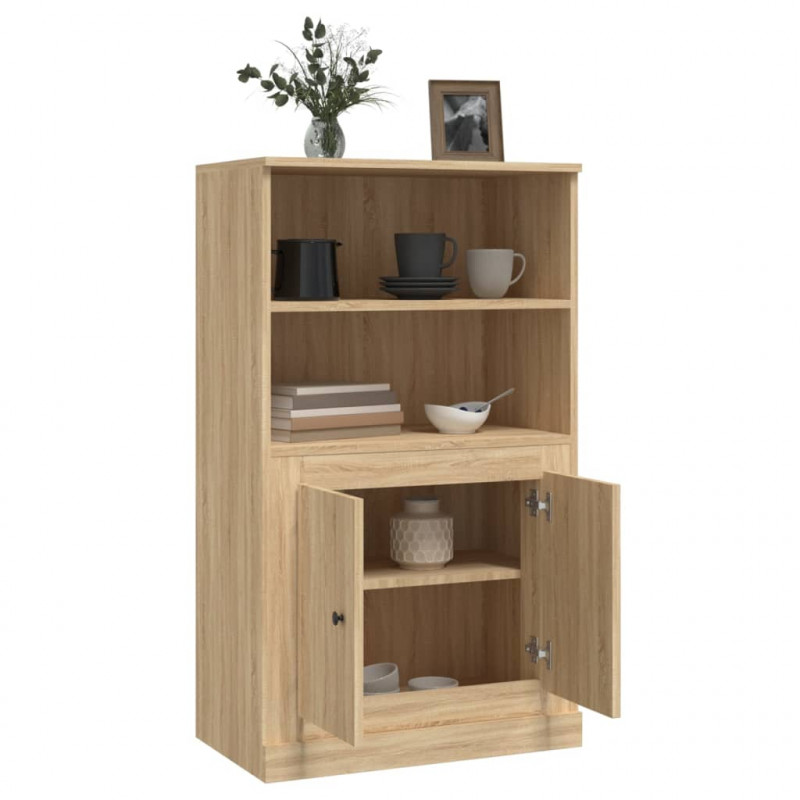 Kredens, dąb sonoma, 60x35,5x103,5 cm, materiał drewnopochodny