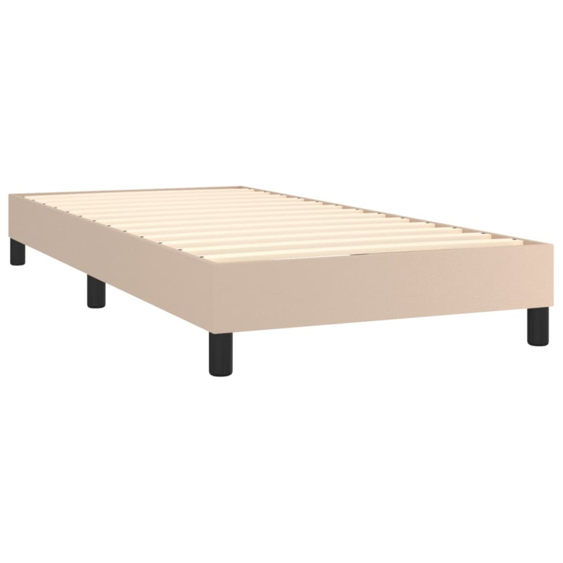Łóżko kontynentalne, materac i LED cappuccino 100x200 cm