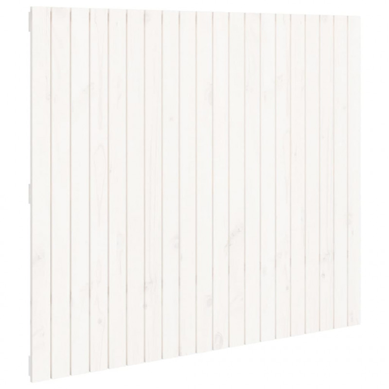 Wezgłowie łóżka, białe, 127,5x3x110 cm, lite drewno sosnowe