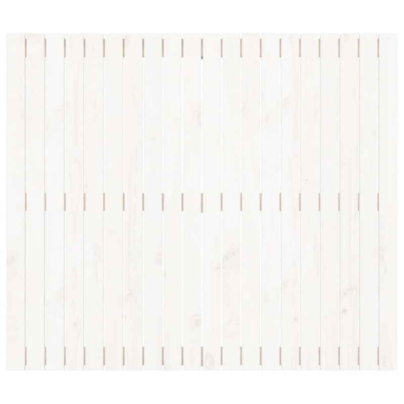 Wezgłowie łóżka, białe, 127,5x3x110 cm, lite drewno sosnowe