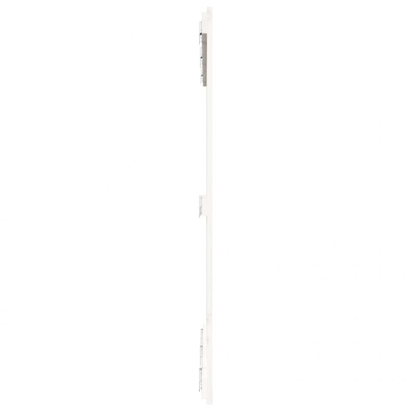 Wezgłowie łóżka, białe, 127,5x3x110 cm, lite drewno sosnowe
