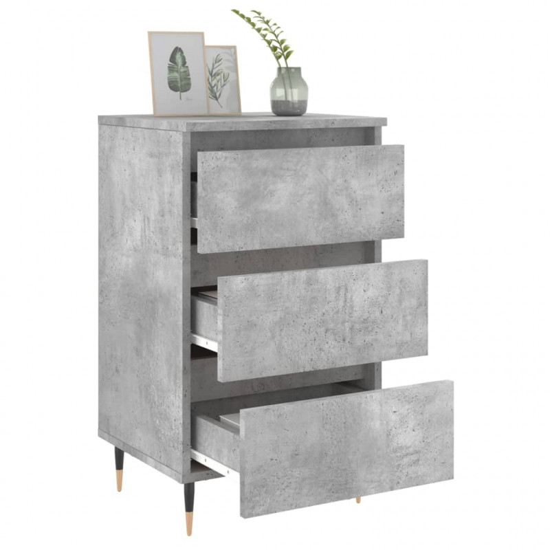 Szafka nocna, szarość betonu, 40x35x69 cm