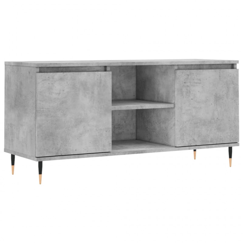 Szafka pod TV, szarość betonu, 104x35x50 cm