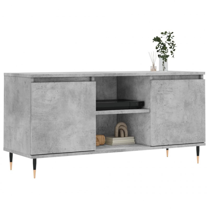 Szafka pod TV, szarość betonu, 104x35x50 cm