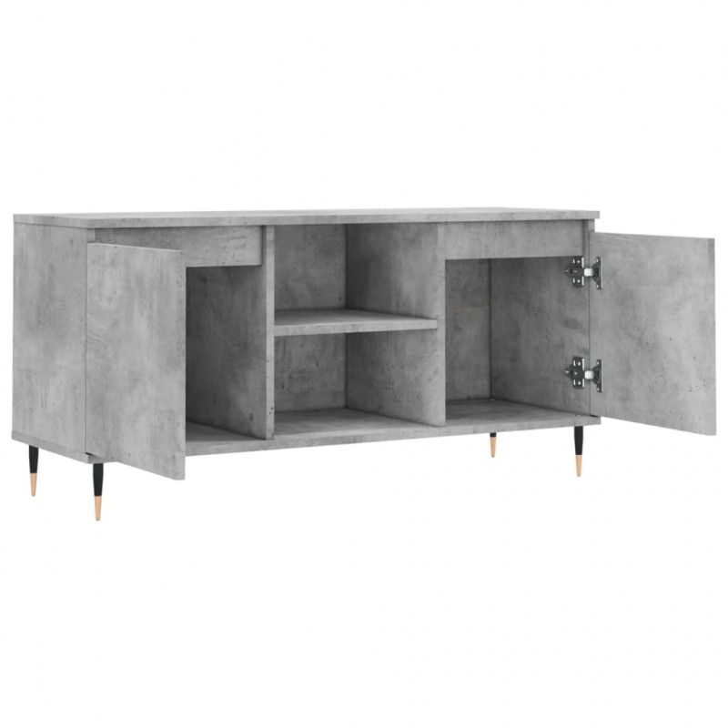 Szafka pod TV, szarość betonu, 104x35x50 cm