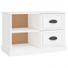 Szafka pod TV, biała, 73x35,5x47,5 cm, materiał drewnopochodny