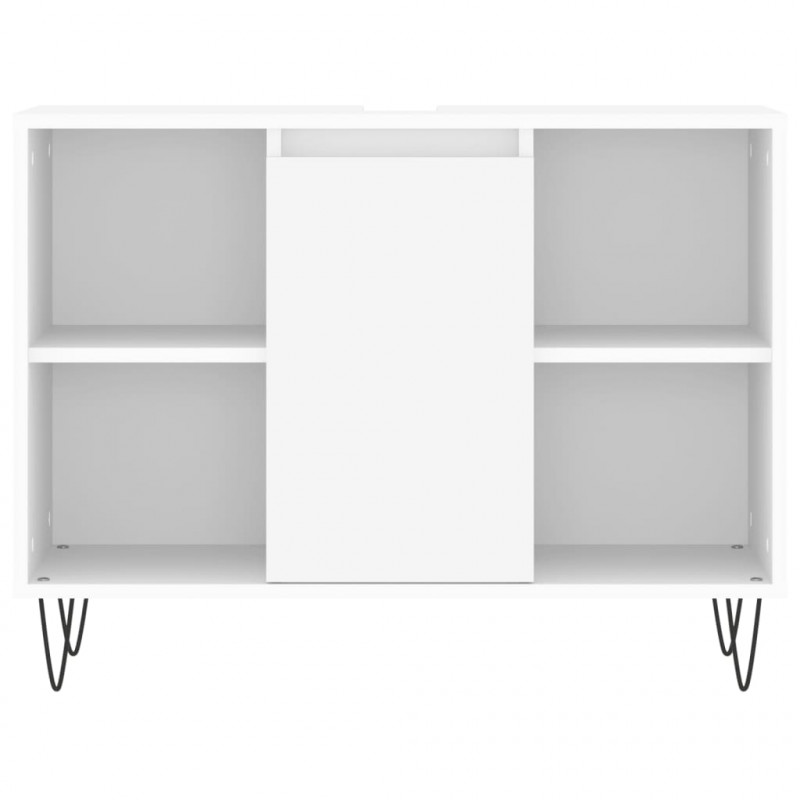Szafka łazienkowa, biała, 80x33x60 cm, materiał drewnopochodny