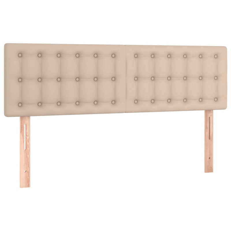 Łóżko kontynentalne, materac i LED cappuccino 140x190 cm