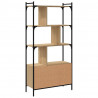 Biblioteczka z drzwiczkami, dąb sonoma, 76,5x30x154,5 cm