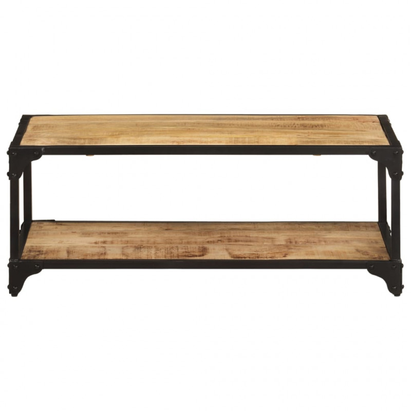 Stolik kawowy, 90x45x35 cm, surowe drewno mango
