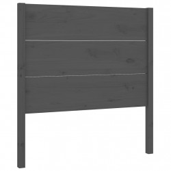 Wezgłowie łóżka, szare, 81x4x100 cm, lite drewno sosnowe