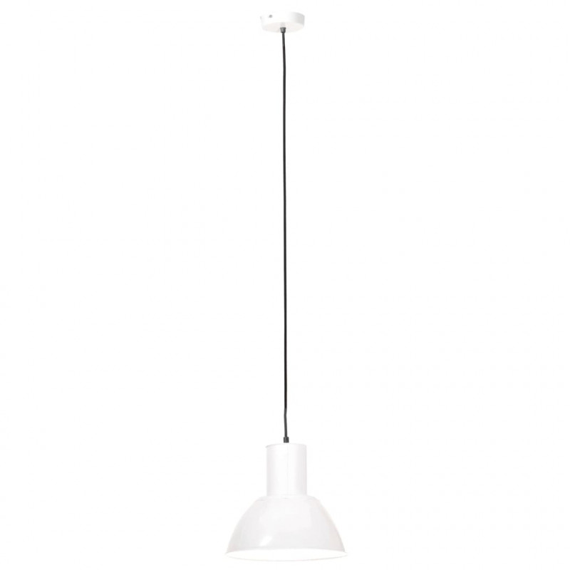 Lampa wisząca, 25 W, biała, okrągła, 28,5 cm, E27