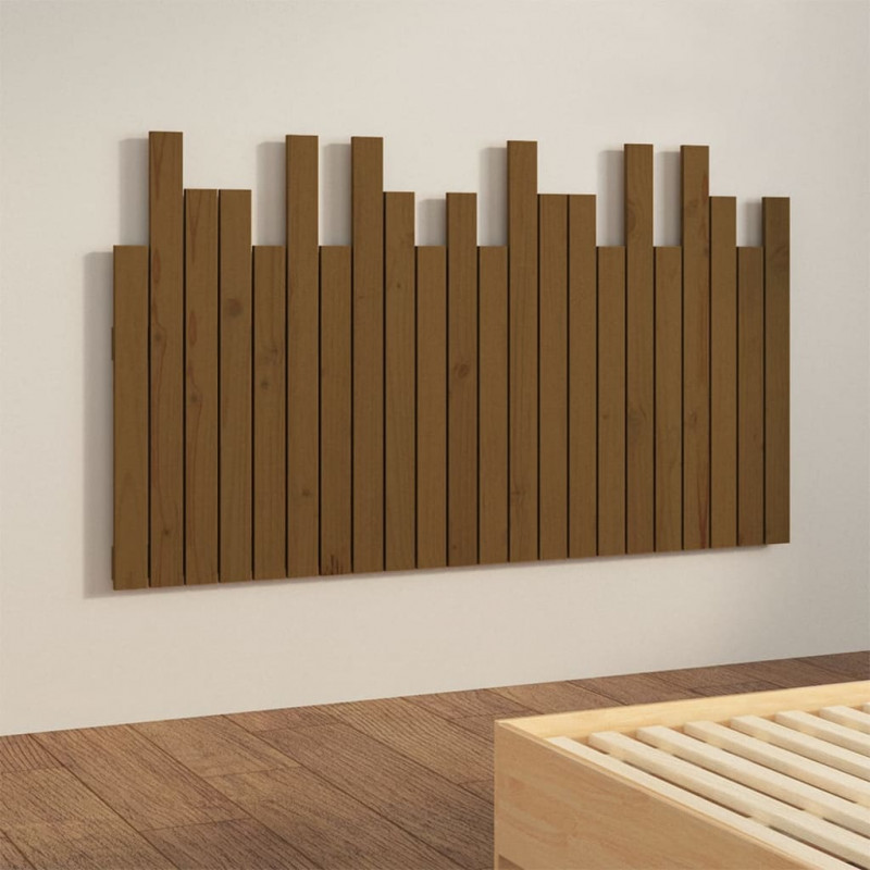 Wezgłowie łóżka, miodowy brąz, 140x3x80 cm, lite drewno sosnowe