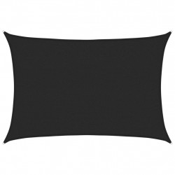 Żagiel przeciwsłoneczny, 160 g/m², czarny, 2,5x3,5 m, HDPE