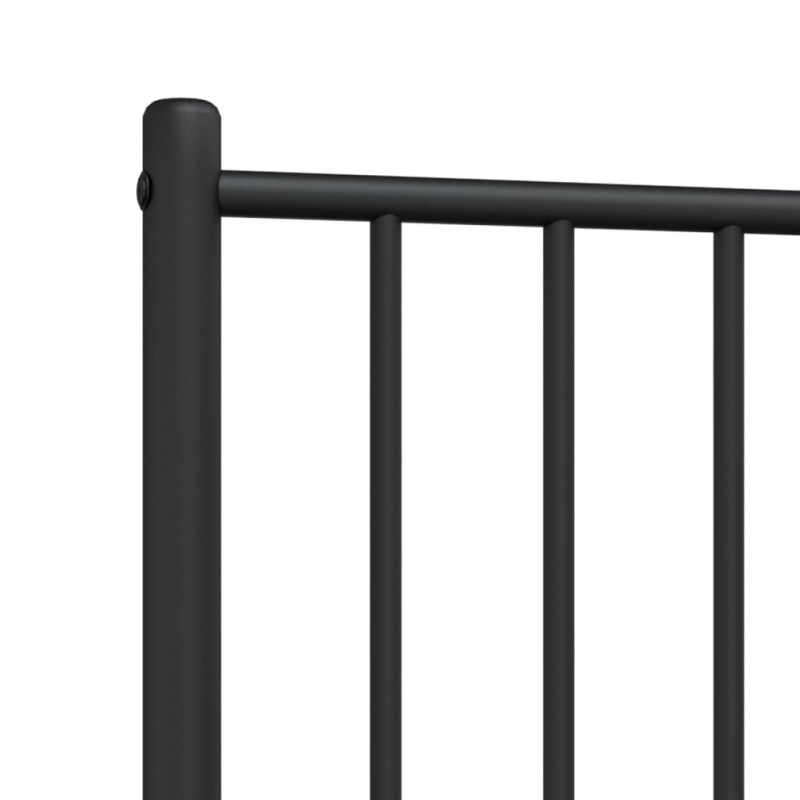 Metalowe wezgłowie, czarne, 107 cm