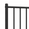 Metalowe wezgłowie, czarne, 107 cm