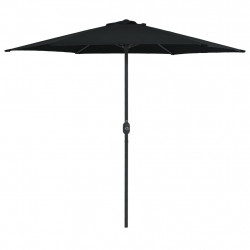 Parasol ogrodowy na aluminiowym słupku, 270x246 cm, czarny