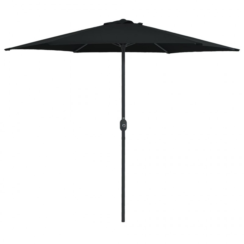 Parasol ogrodowy na aluminiowym słupku, 270x246 cm, czarny