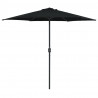 Parasol ogrodowy na aluminiowym słupku, 270x246 cm, czarny
