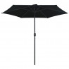 Parasol ogrodowy na aluminiowym słupku, 270x246 cm, czarny