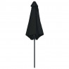 Parasol ogrodowy na aluminiowym słupku, 270x246 cm, czarny
