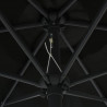 Parasol ogrodowy na aluminiowym słupku, 270x246 cm, czarny