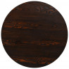 Stolik bistro z MDF, stalowa podstawa, 80x75 cm, ciemny jesion