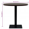 Stolik bistro z MDF, stalowa podstawa, 80x75 cm, ciemny jesion