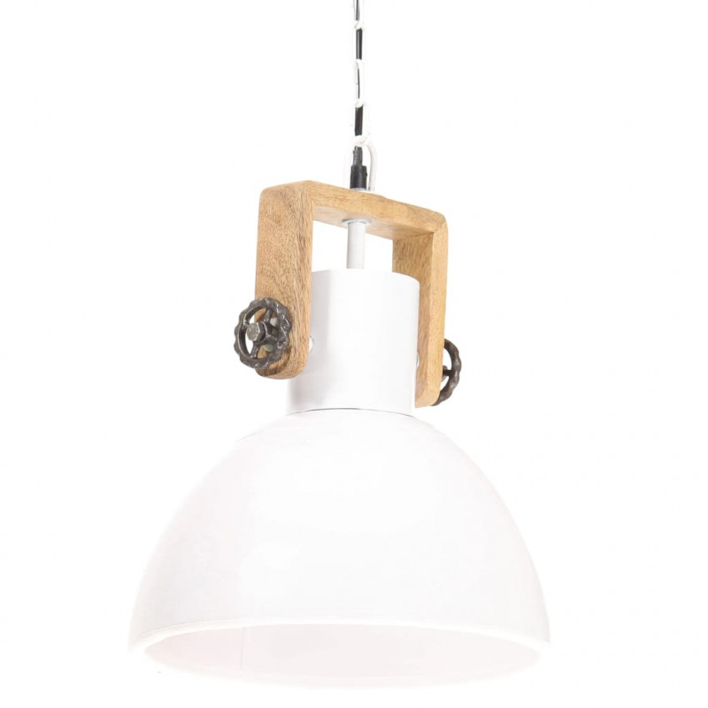 Industrialna lampa wisząca, 25 W, biała, okrągła, 30 cm, E27