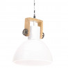 Industrialna lampa wisząca, 25 W, biała, okrągła, 30 cm, E27