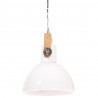 Industrialna lampa wisząca, 25 W, biała, okrągła, 30 cm, E27