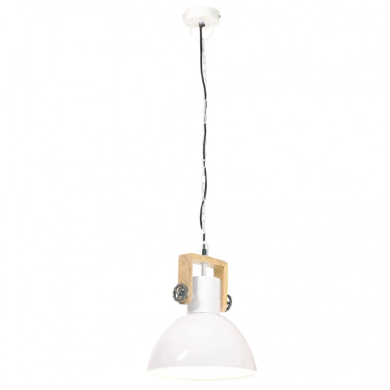 Industrialna lampa wisząca, 25 W, biała, okrągła, 30 cm, E27