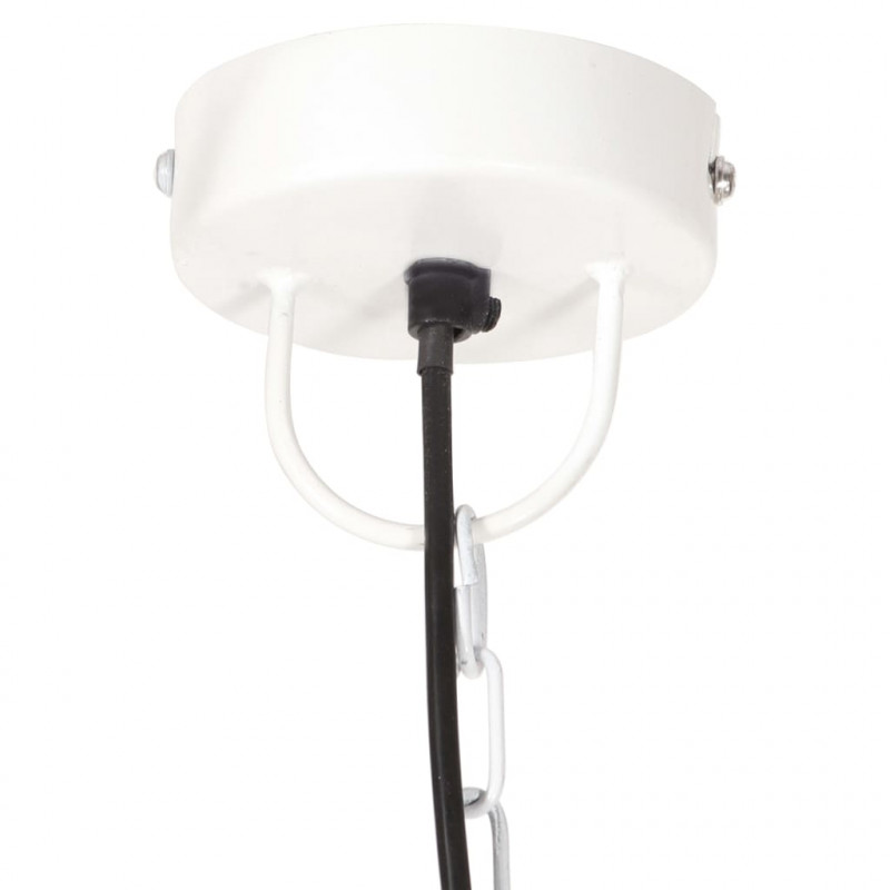 Industrialna lampa wisząca, 25 W, biała, okrągła, 30 cm, E27