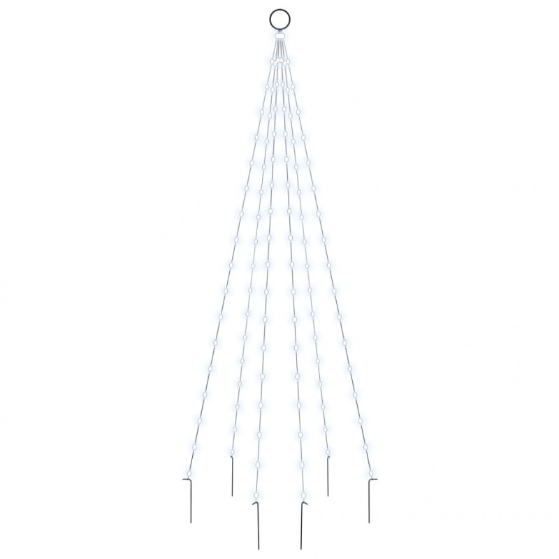 Choinka do montażu na maszcie, 108 zimnych białych LED, 180 cm