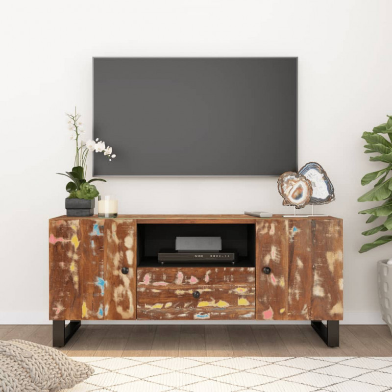 Szafka RTV, 105x33,5x46 cm, drewno i materiał drewnopochodny