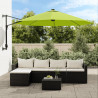 Ścienny parasol ogrodowy z LED, zielony, 290 cm